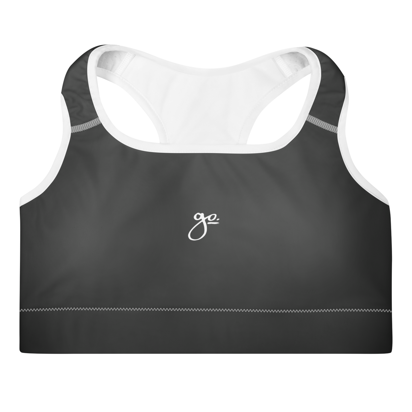 Go. Padded Sports Bra - Grey