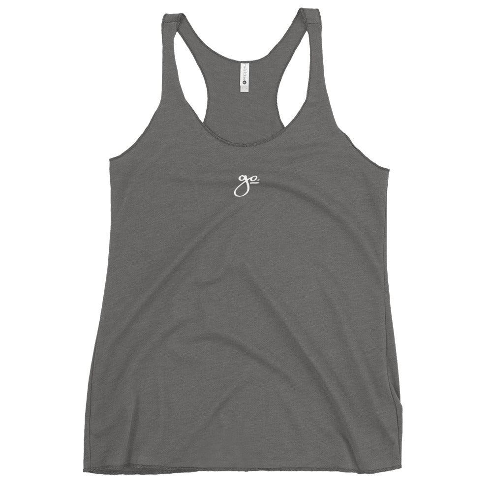 Go. Women's Racerback Tank