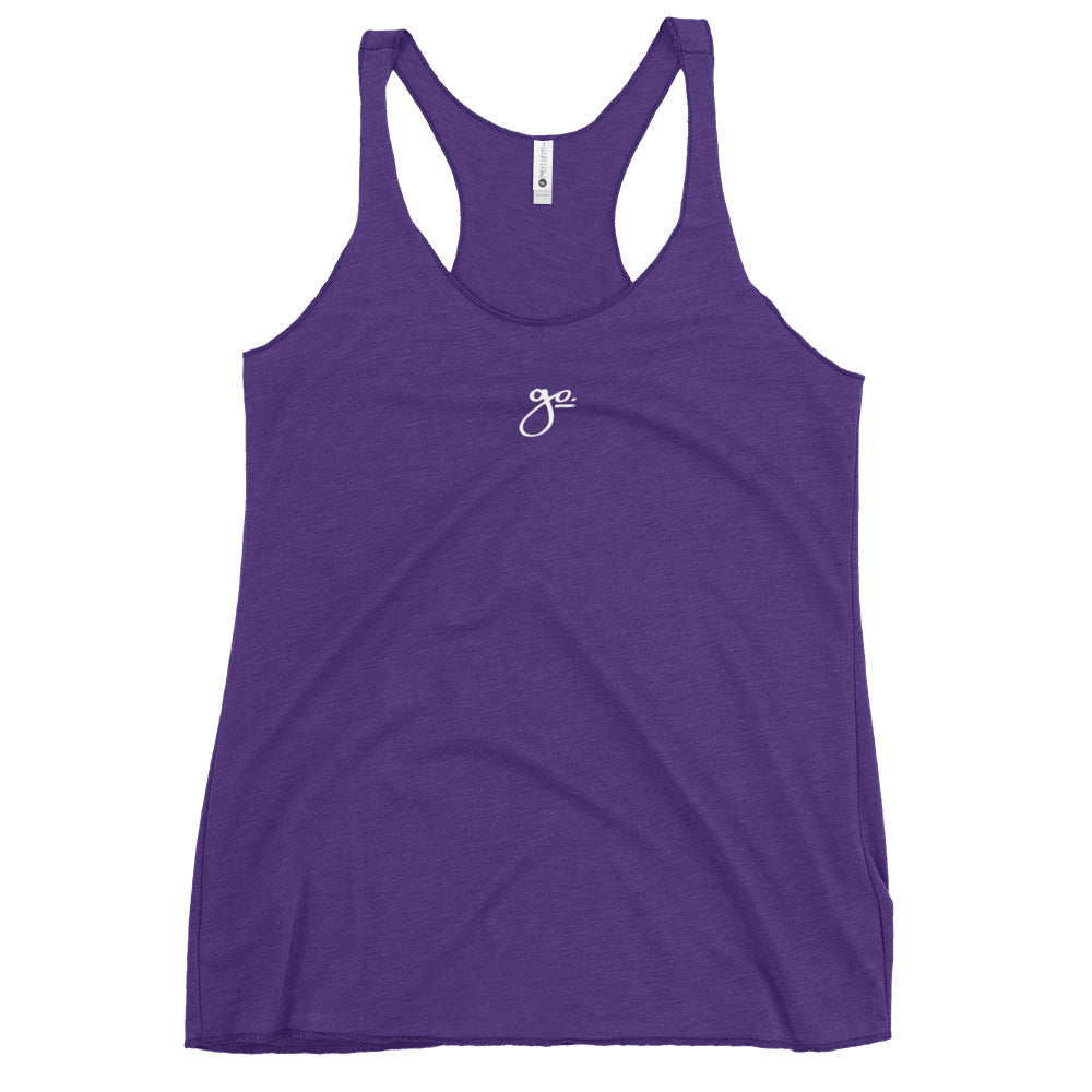 Go. Women's Racerback Tank