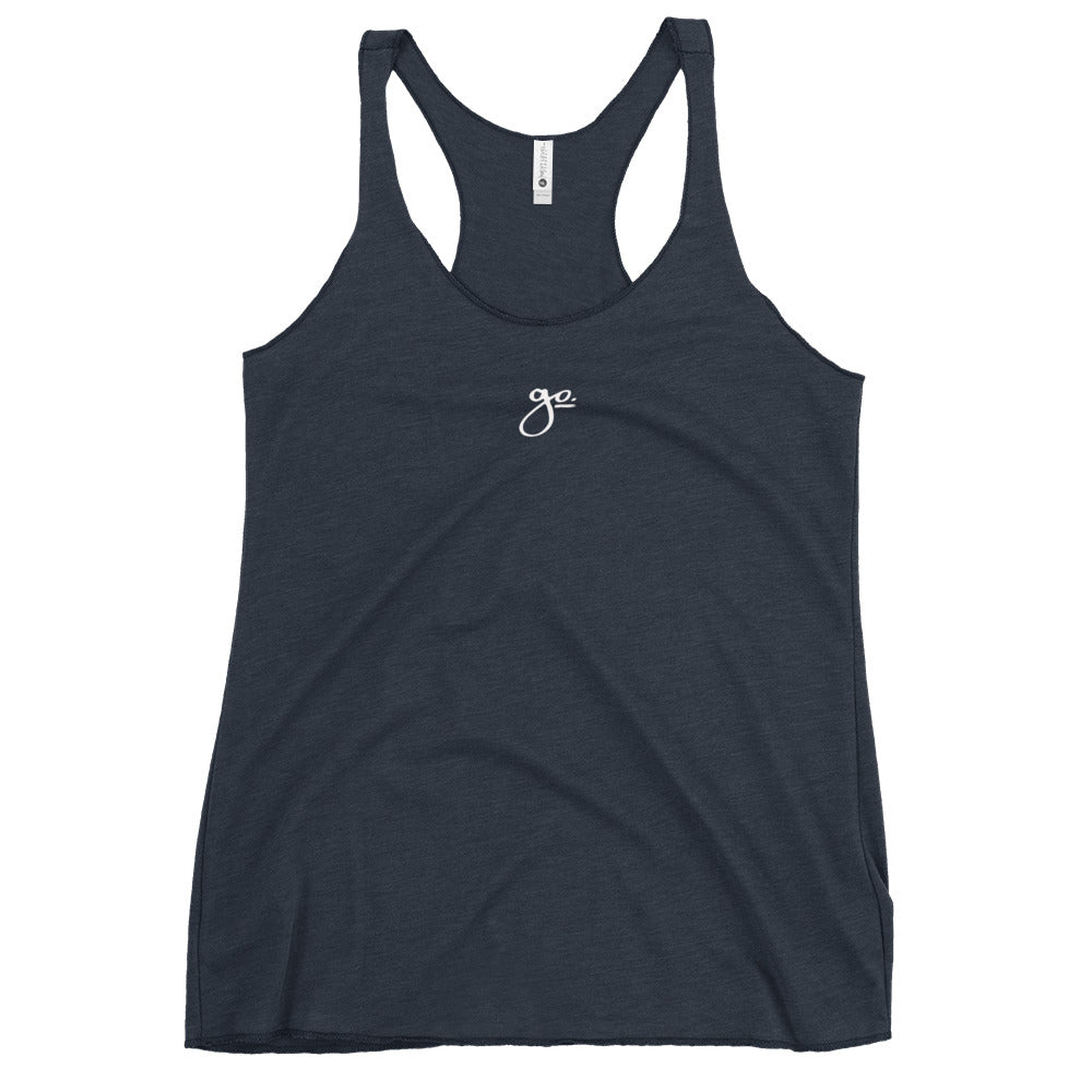 Go. Women's Racerback Tank