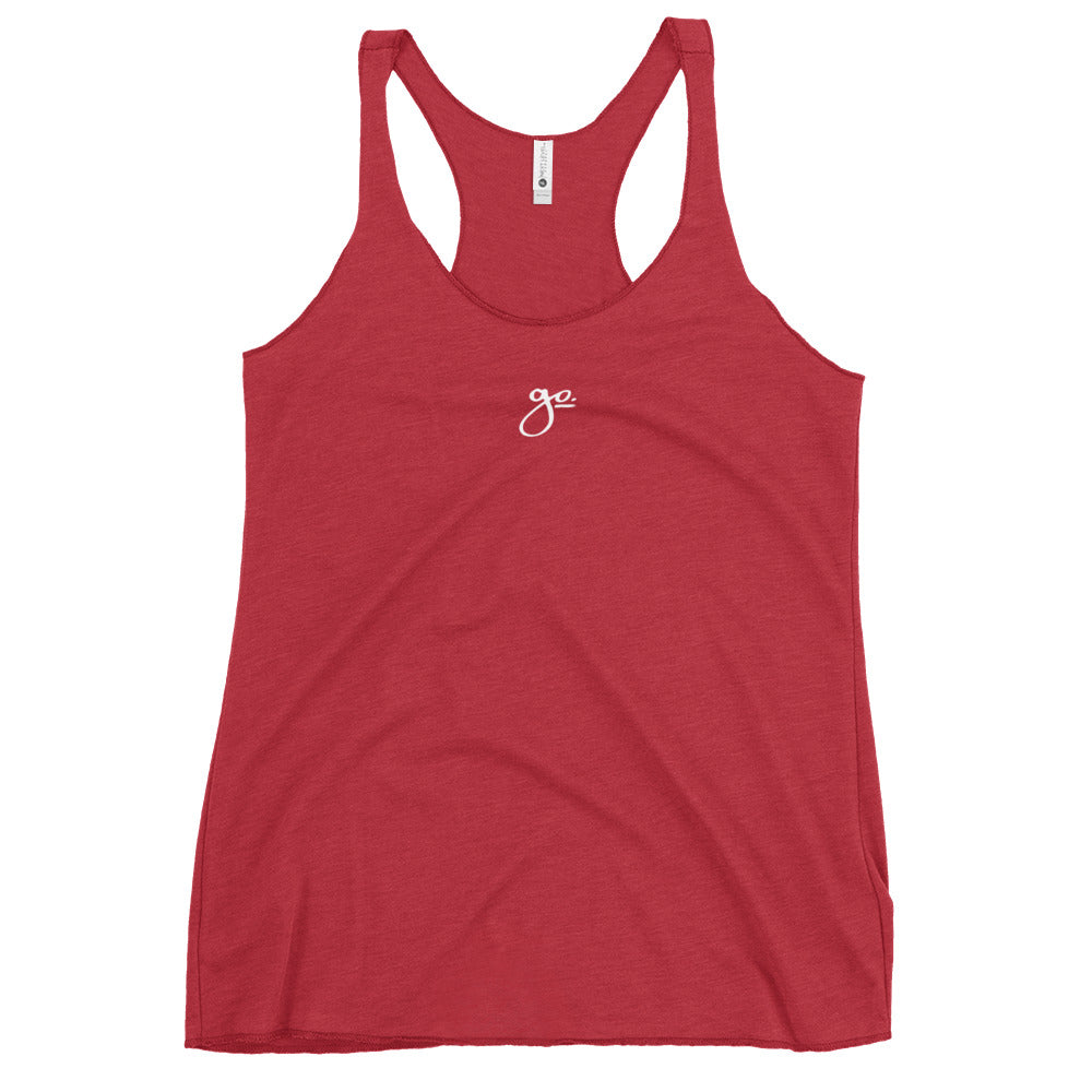 Go. Women's Racerback Tank