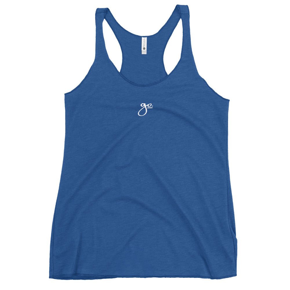 Go. Women's Racerback Tank