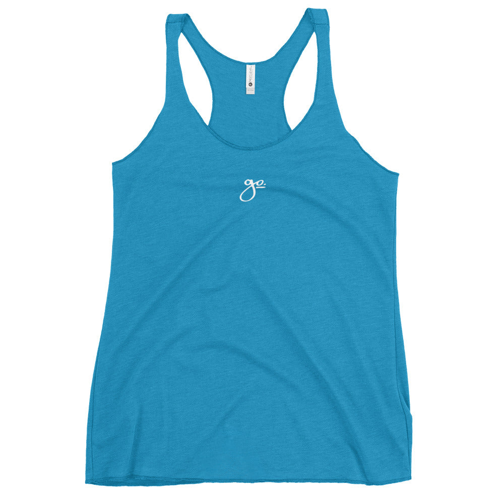 Go. Women's Racerback Tank