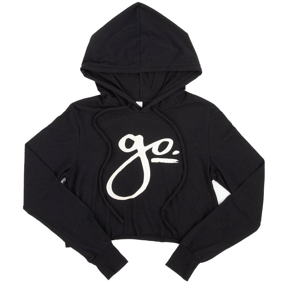 Cropped Long Sleeve Hooded Shirt