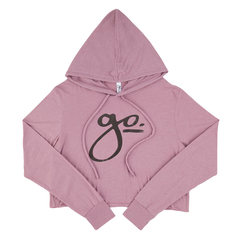 Cropped Long Sleeve Hooded Shirt