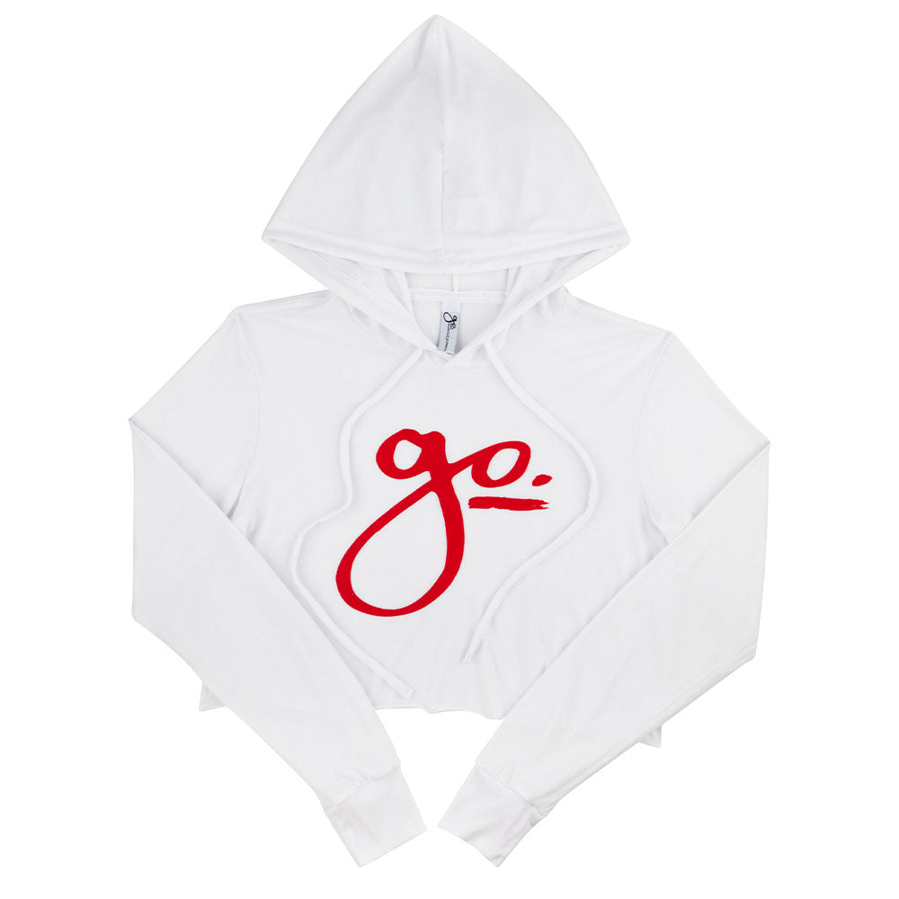 Cropped Long Sleeve Hooded Shirt
